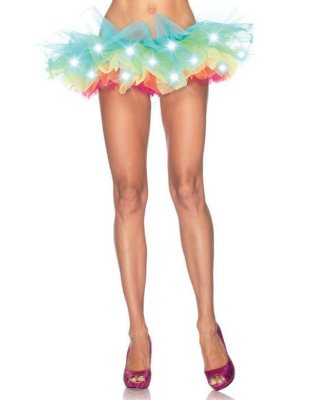 Multicolored Dress with Balloon Sleeves [Options & Attributes]